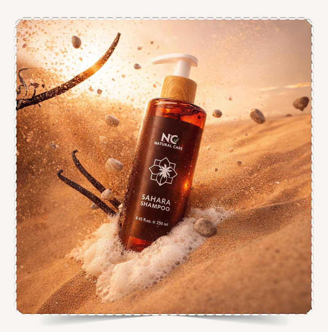 شامبو صحارى مدفون في رمال الصحراء مع رذاذ الرمل وأعواد الفانيليا المتطايرة.