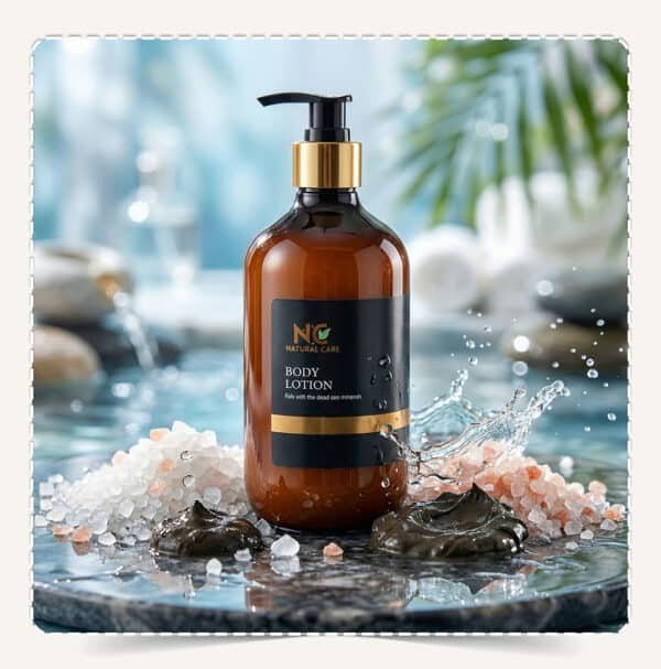 لوشن الجسم بمعادن البحر الميت Dead Sea Mineral Body Lotion مع طين علاجي ورذاذ ماء منعش وملح وردي.