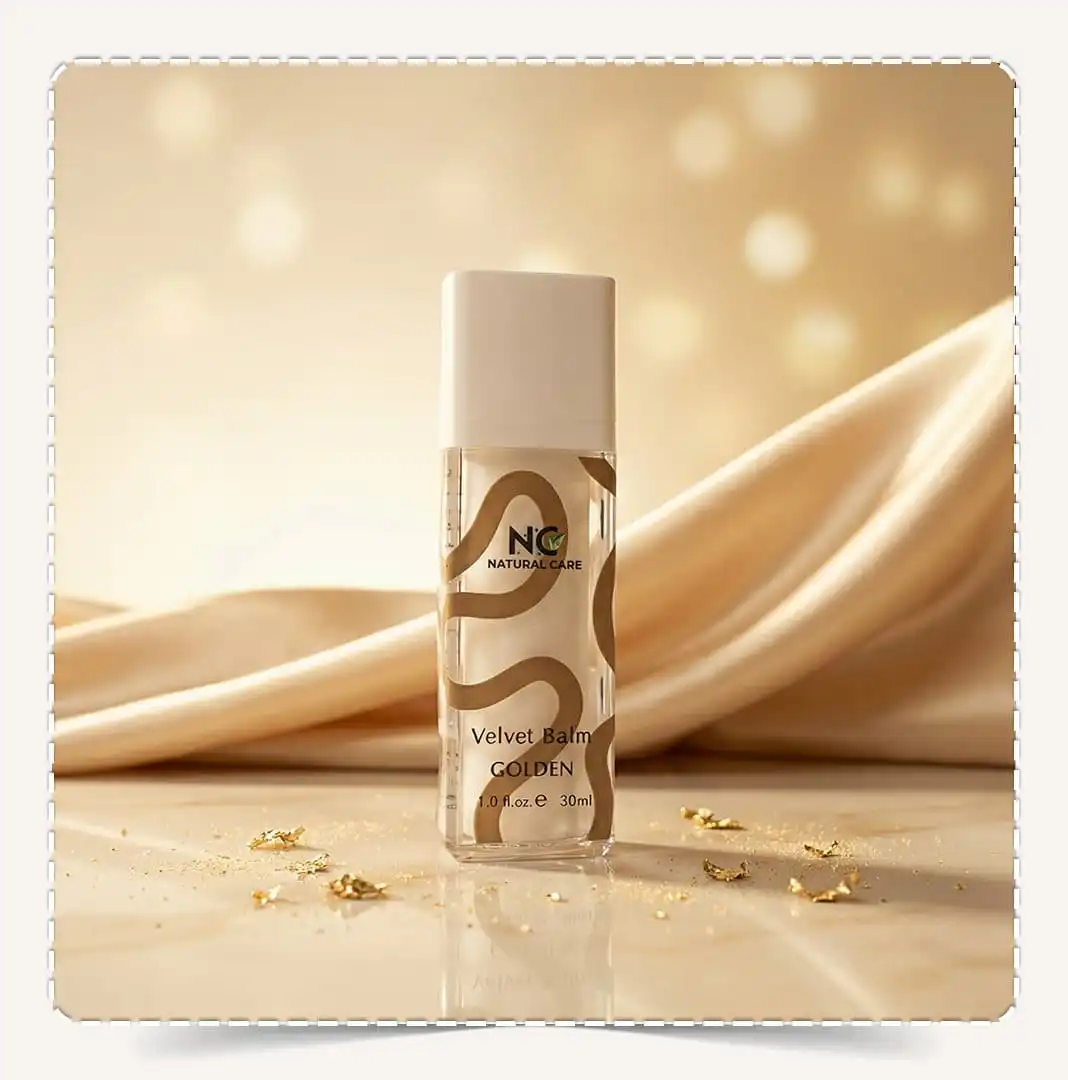 لمسة مخملية جولدن - Velvet Balm Golden Alt Text: لمسة مخملية جولدن - Velvet Balm Golden من Natural Care Oman | ناتشورال كير عمان، عبوة 30 مل