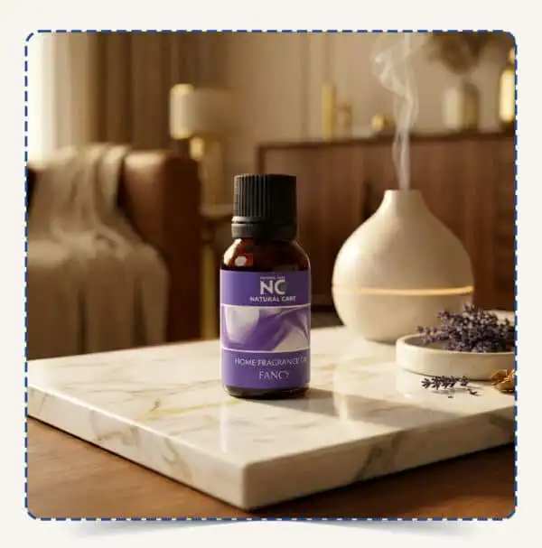 زيت فواحة فانسي (Fancy Diffuser Oil) | زيت عطري مركز برائحة اللافندر والزهور مع مبخرة وديكور مريح – ناتشورال كير عمان