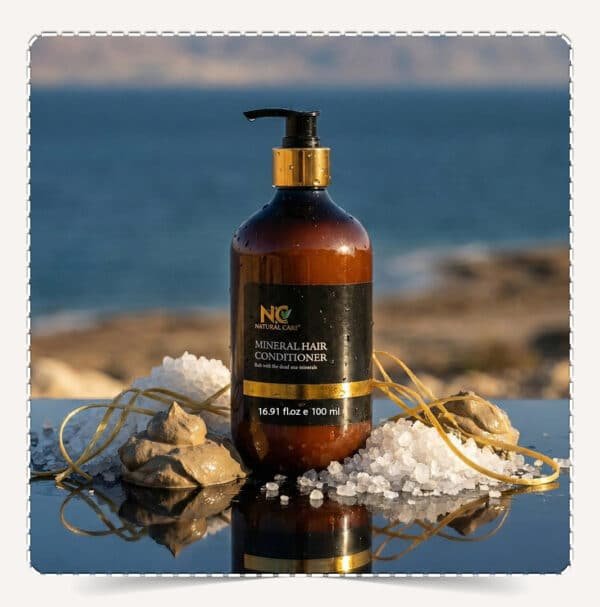 بلسم الشعر بمعادن البحر الميت Mineral Hair Conditioner بحجم السفر 100 مل لترطيب وتنعيم الشعر أثناء التنقل.